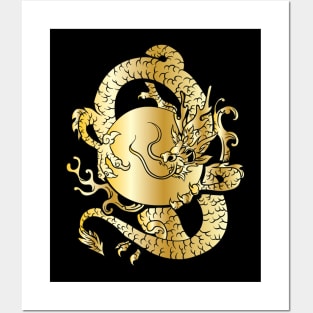 Gold Dragon 04 Posters and Art